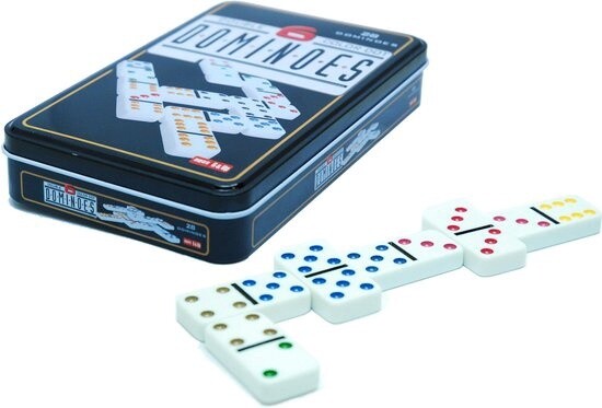 Domino Dubbel 6 kleur in tin