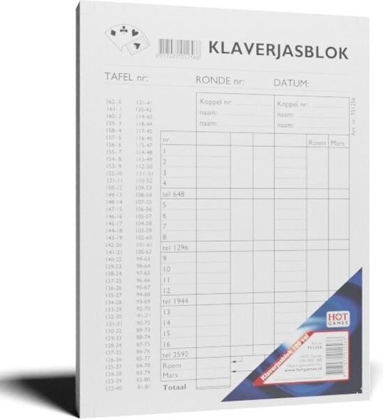 klaverjasblok