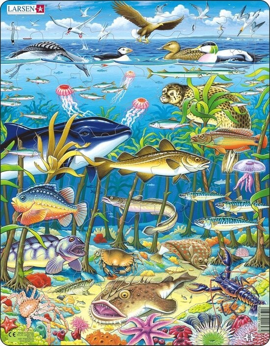 Larsen Noord-Atlantische Zeedieren - 60 Stukjes