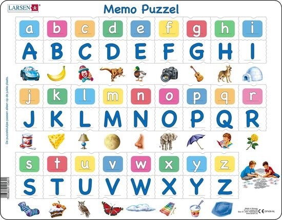 Larsen Memo Puzzel Leren Lezen Alfabet Junior - 52 Stukjes