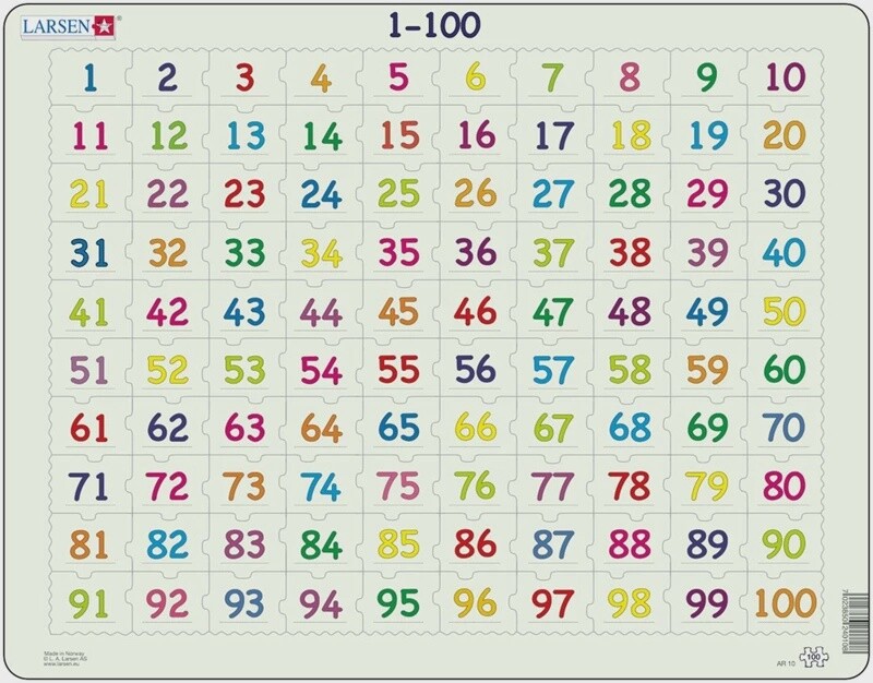 Larsen Leren Tellen 1 tot 100 - 100 Stukjes