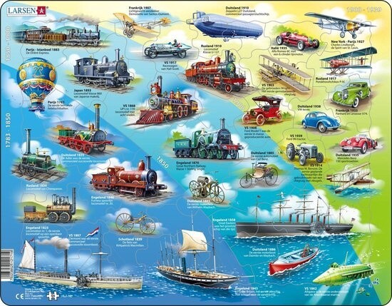 Larsen Historie Voertuigen - 54 stukjes