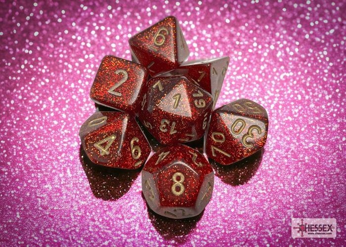 D&amp;D set Ruby red/gold