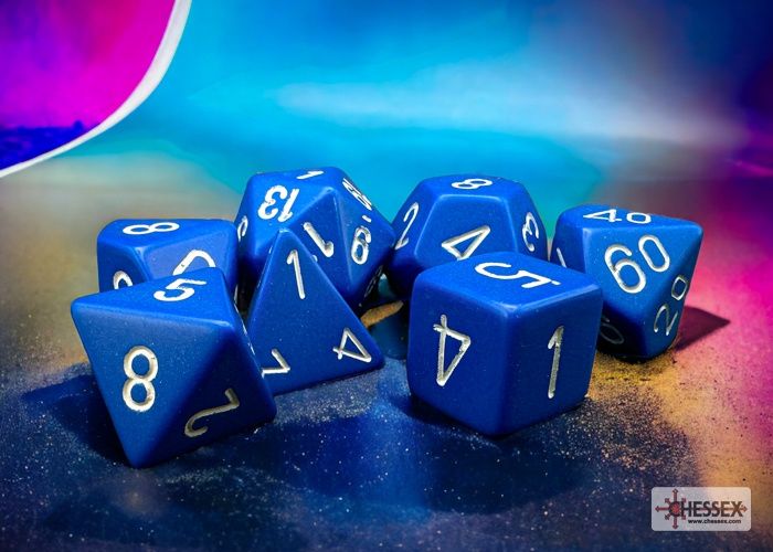 D&amp;D set Opaque Blue/ White