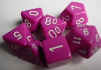 D&amp;D set Opaque Purple/White