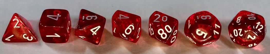 D&amp;D Set Translucent Red/White
