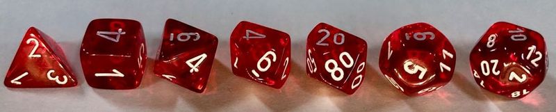 D&amp;D Set Translucent Red/White