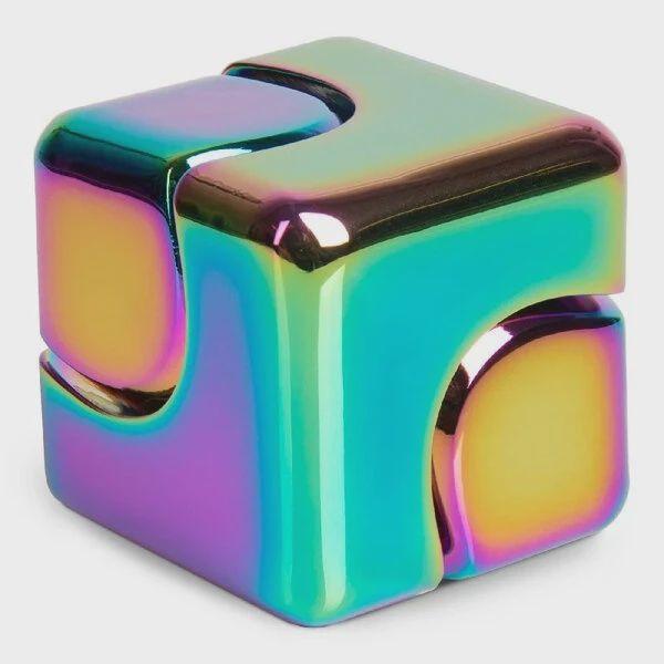 Bopster Cube Spinner Multicolour Metalic