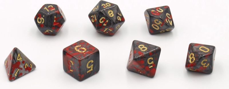D&amp;D set Bloodspatter Black