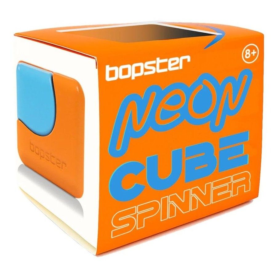 Bopster Cube spinner Oranje Blauw Neon