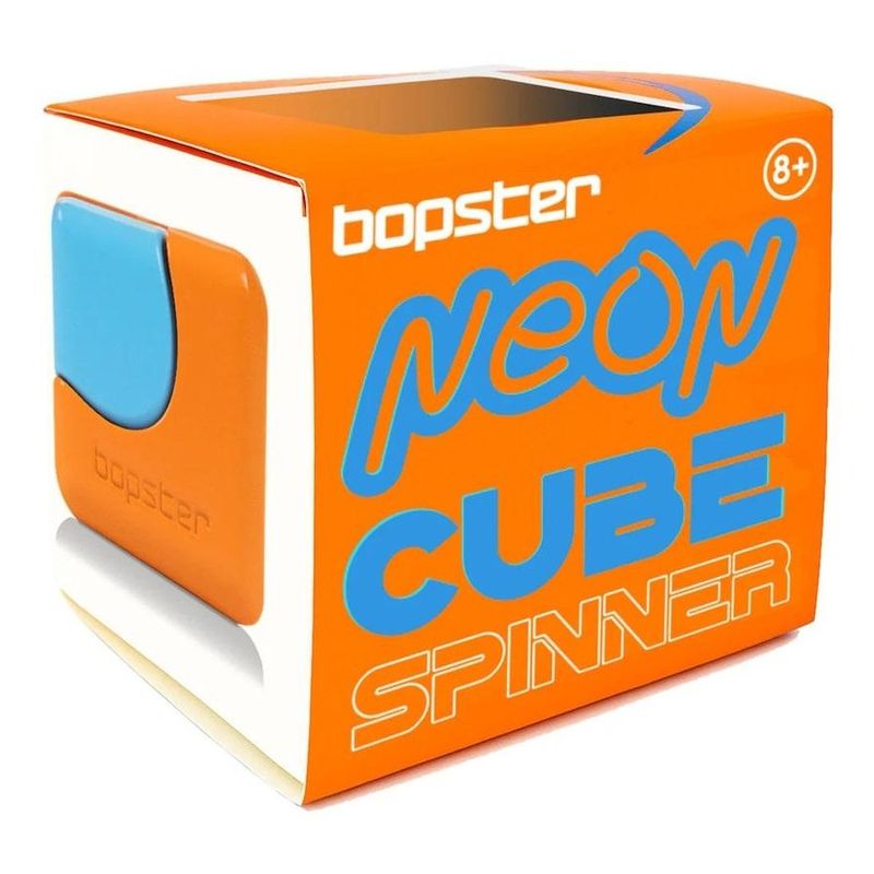 Bopster Cube spinner Oranje Blauw Neon