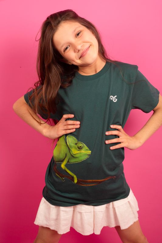 Mi Camiseta Gran Camaleón Verde Cristal