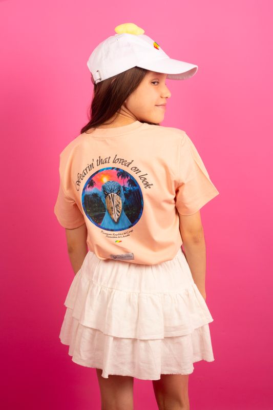 Mi Camiseta Pico Azul Melocotón