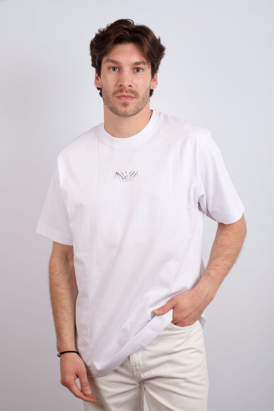 Camiseta Cabeza Gris Pico Blanco