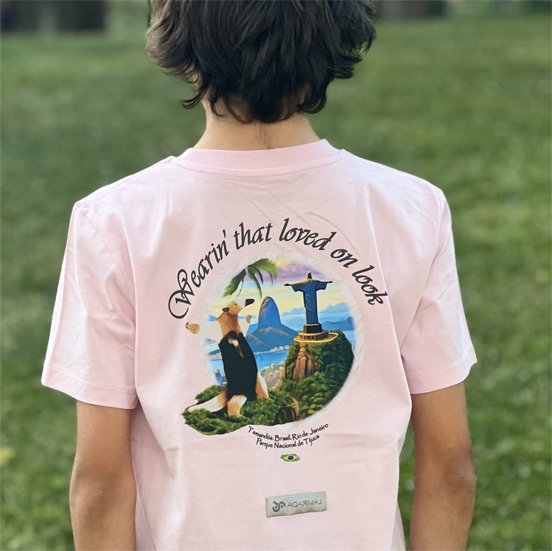 Mi Camiseta Tamandúa Rosa Algodón