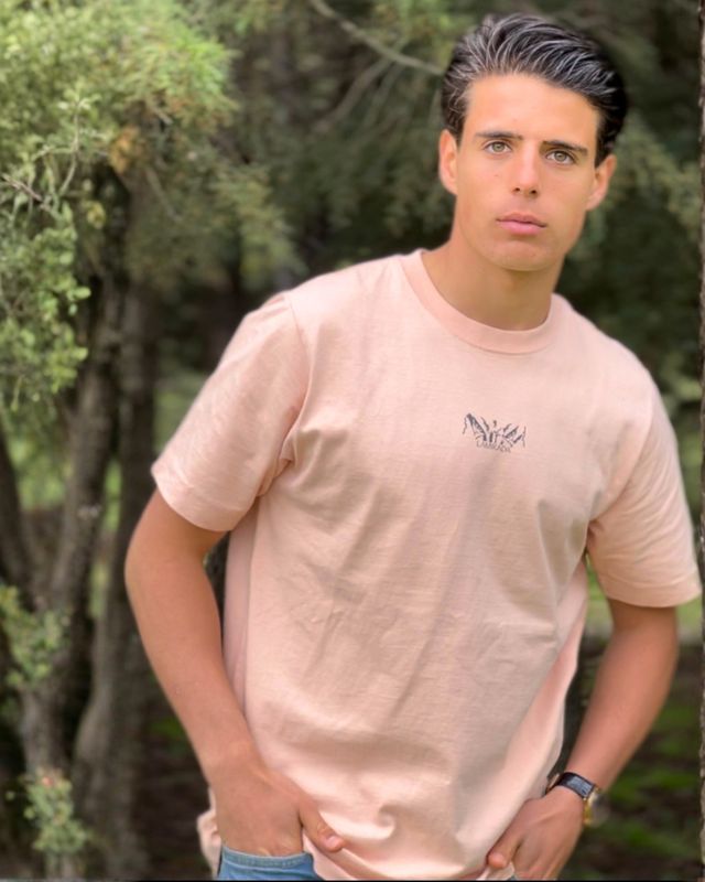 Camiseta Cabeza Azul Pico Melocotón