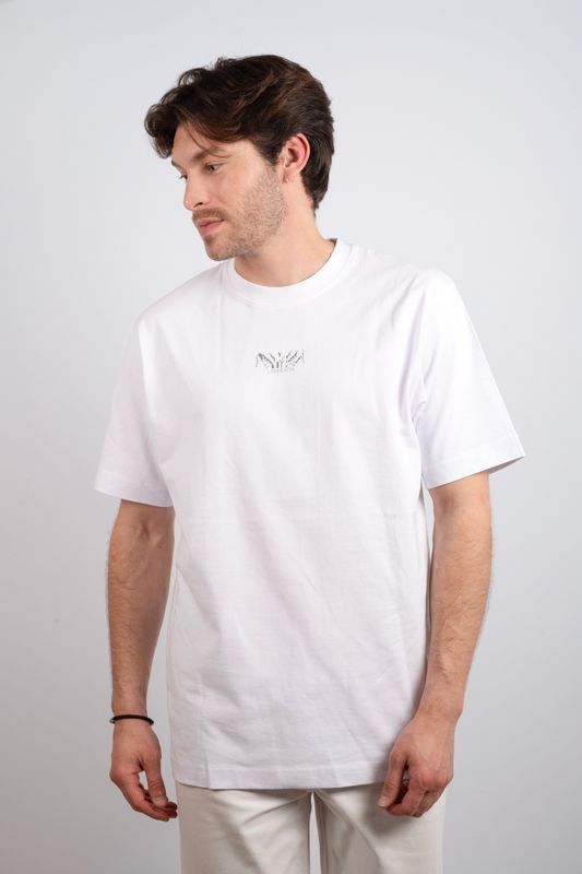 Camiseta Cabeza Gris Pico Blanco