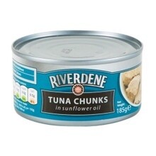 Riverdene Tuna in Sunflower Oil 12x185g