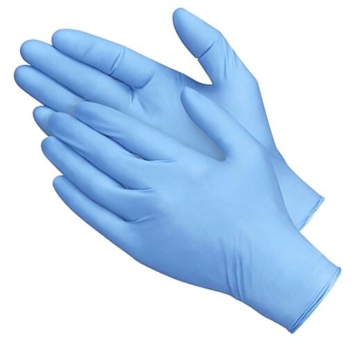 Large Nitrile Gloves Blue 1x100