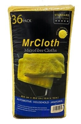 Mr Cloth Yellow Microfibre Cloths 36pcs