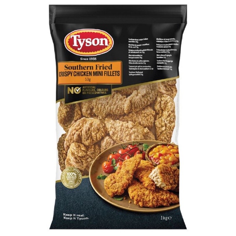 Tyson Southern Fried Crispy Chicken Mini Fillets 1x1kg