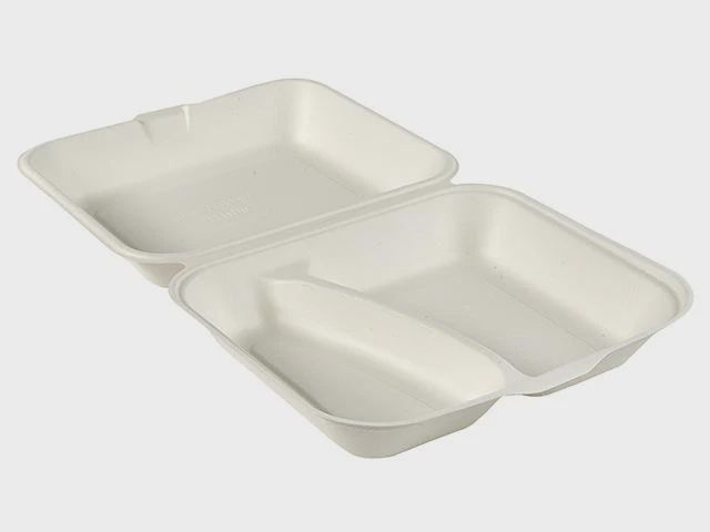 Bagasse 2 Compartment 9x9 4x50pcs