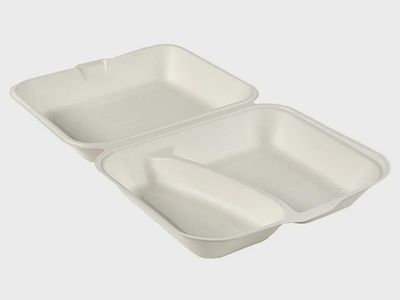 Bagasse 2 Compartment 9x9 4x50pcs