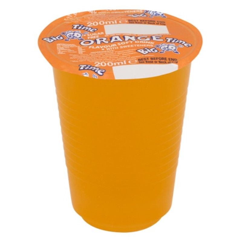 Big Time Cup Drink Orange 24x200ml