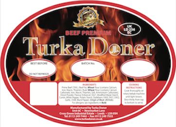 Turka Doner Premium Red 25kg £3.05/kg