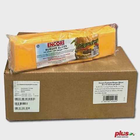 Encore Burger Cheese Slices Box 8x112