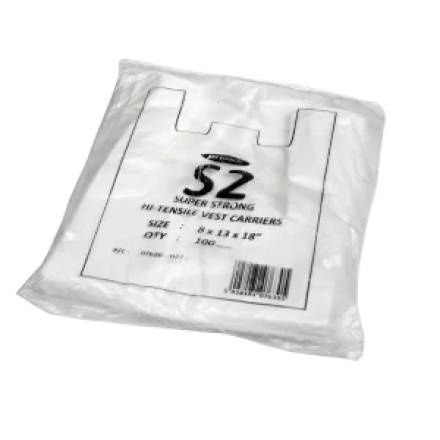 White Vest Carrier Bag Small S2 2000pcs
