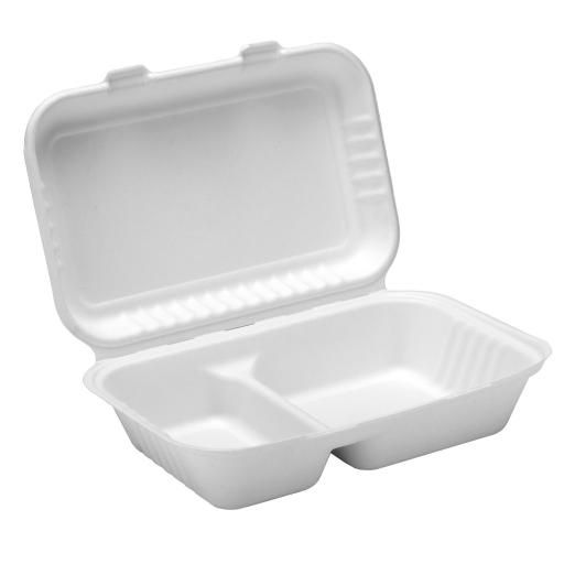 Bagasse HB10 2-Compartment 2x125pcs