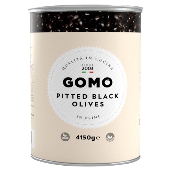 Gomo Pitted Black Olives 1x4.15kg