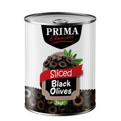 Prima Sliced Black Olives 1x3kg