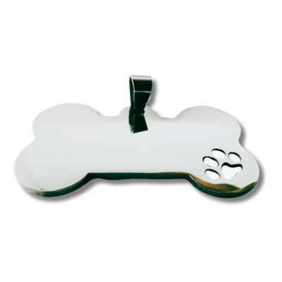 DOG TAG HOLLOWED OUT - BONE SHAPE