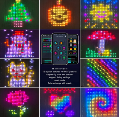 MULTI COLOR Smart Curtain Lights RGBIC
