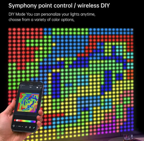 MULTI COLOR Smart Curtain Lights RGBIC