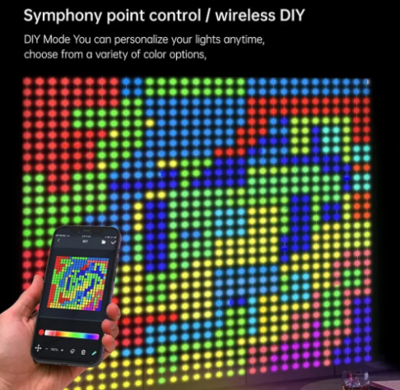 MULTI COLOR Smart Curtain Lights RGBIC