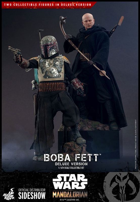 Star Wars The Mandalorian pack 2 figurines Boba Fett HOT TOYS