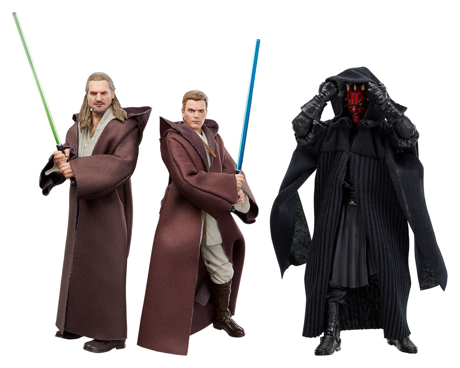 Star Wars Episode I Black Series pack 3 figurines Qui-Gon Jinn, Darth Maul, Obi-Wan Kenobi 15 cm
