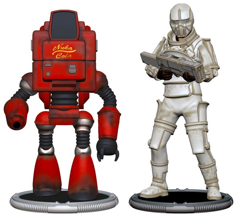 Fallout pack 2 figurines Set B Nukatron &amp; Synth 7 cm