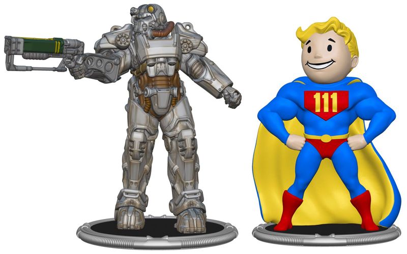 Fallout pack 2 figurines Set C T-60 &amp; Vault Boy (Power) 7 cm