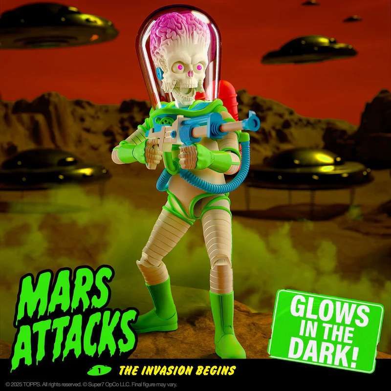 Mars Attacks Ultimates! Wave 02 Martian Invasion Begins Glow in the Dark Mars Attacks Ultimates! Wave 02 Martian Invasion Begins Glow in the Dark