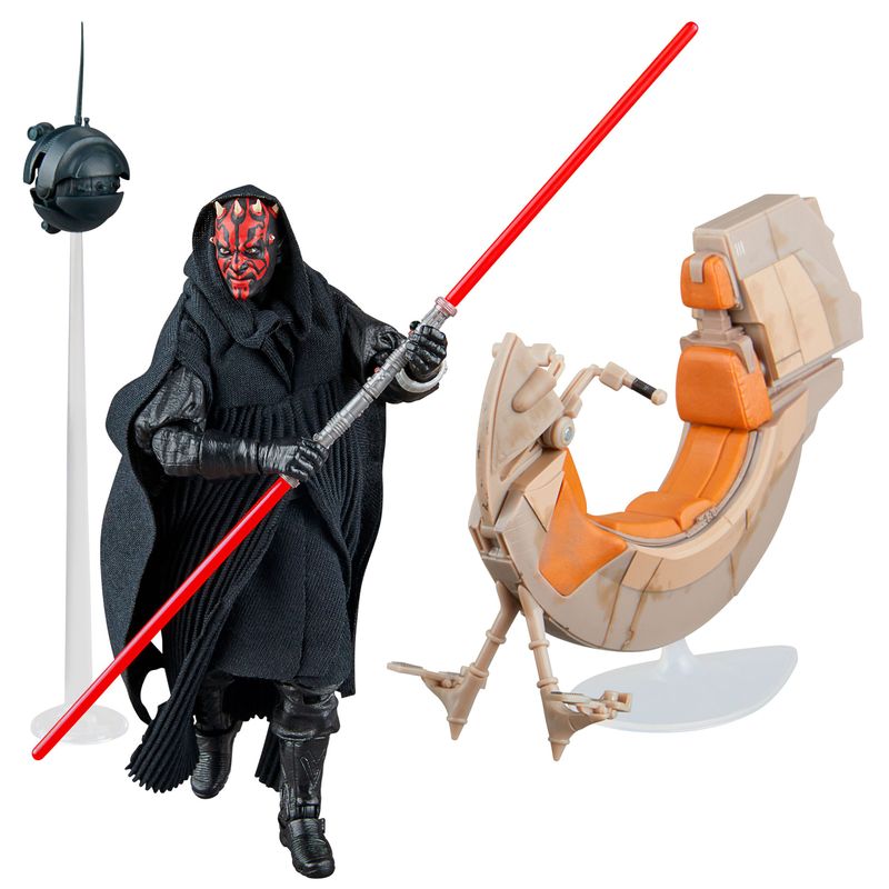 Star Wars Episode I Black Series Darth Maul &amp; Sith Speeder 25th Anniversary