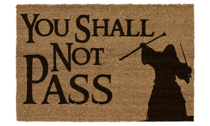 Lord Of The Rings You Shall Not Pass Doormat