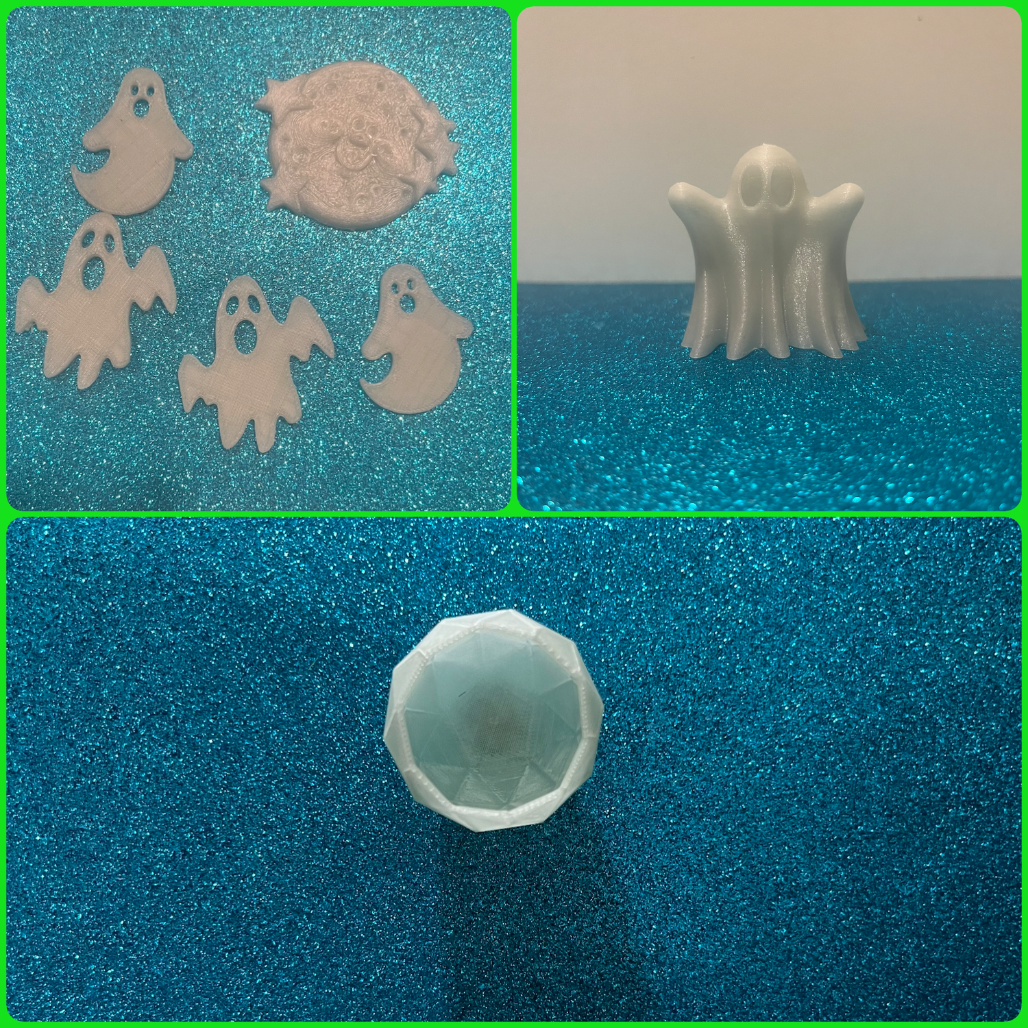 Glow N Dark Ghost Decor Set