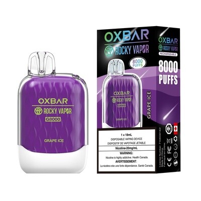 OXBAR X ROCKY VAPOR (8OOO PUFFS) RECHAREABLE