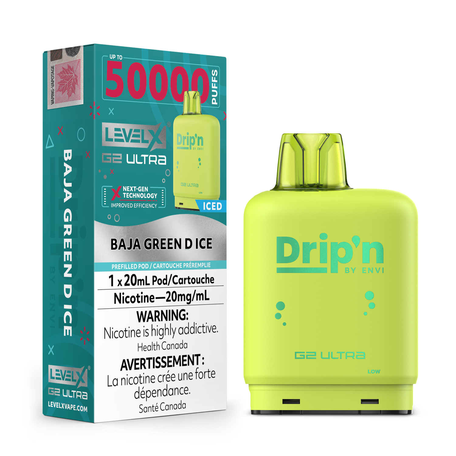 LEVEL X DRIP&#39;N G2 ULTRA (50000 PUFFS)-ONTARIO