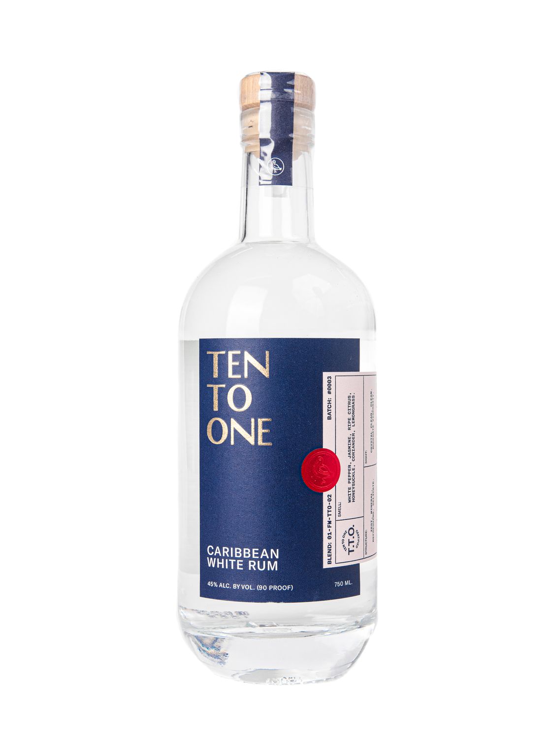Ten to One Silver Rum · 750 ml