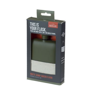 Foster &amp; Rye Army Green Flask
